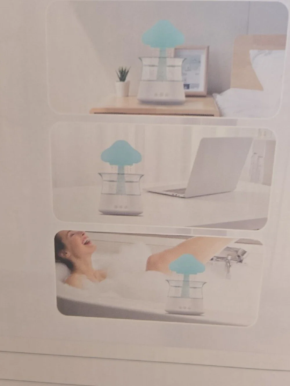 Rain Cloud Aroma Diffuser Humidifier - WHITE NWT